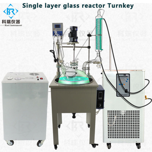 Chemical continuous stirred tank glass reactor