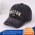 Topi Baseball Denim Dicuci Boston 1630