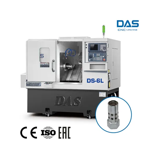 High Precision 6-Inch Slant Bed Lathe: Advanced DS-6L CNC Turning Center for Medium Duty Machining