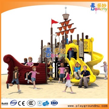 Colorful outdoor kid plastic play house slide with blowing toy