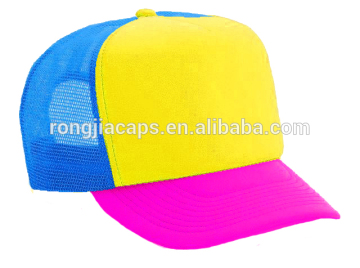 100% polyester plain foam mesh baseball cap