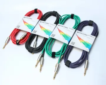 High Quality Colorful Guitar cable 6mm Full Copper Core With Shield Guitar Parts Musical Instruments