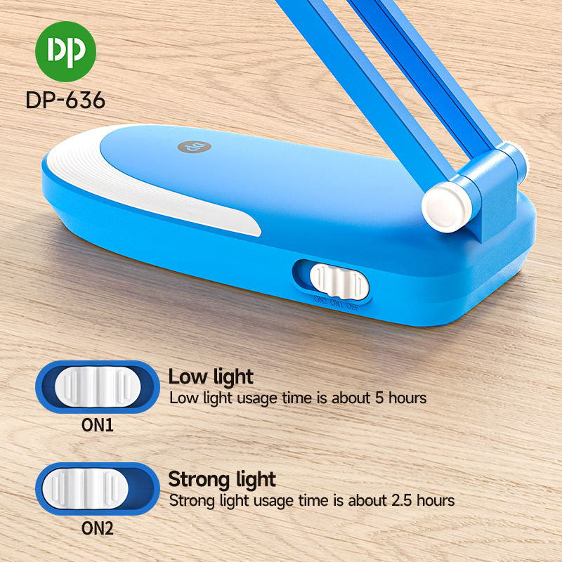 Rechargeable Foldable LED Desk Reading Lamp with Battery