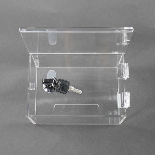 Plastic lock menoy storage collection acrylic box