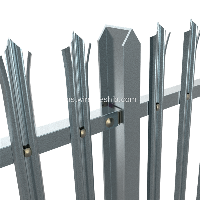 W Bahagian Triple Pointed Security Palisade Fencing