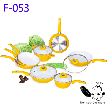 9pcs induction safe ceramic coating nonstick cookware