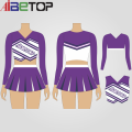 Roupas de torcida roxa personalizadas uniformes de líderes de torcida