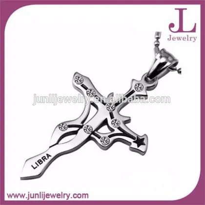 Junli Jewelry Fashion Stainless Steel Aquarius Pendant Fashion Cross Pendant