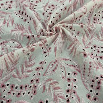 Spring/Autumn Leaves Cotton Eyelet Embroidery Fabircs