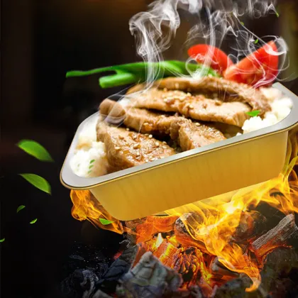 2200ml Food Grade Disposable Tin Foil Baking Pan