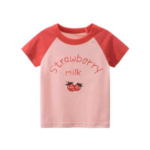 Children's Short Sleeve T-Shirt With Fruit Design