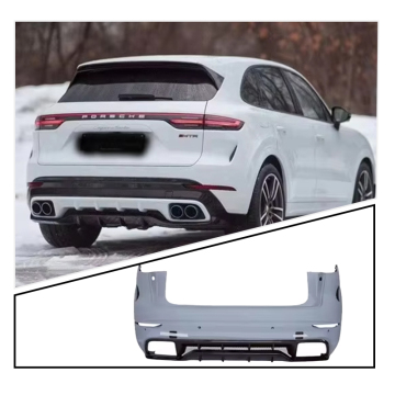 Kit badan gaya MTR untuk Porsche Cayenne 9y0 9ya: bibir belakang, bumper belakang, penyebar bumper belakang