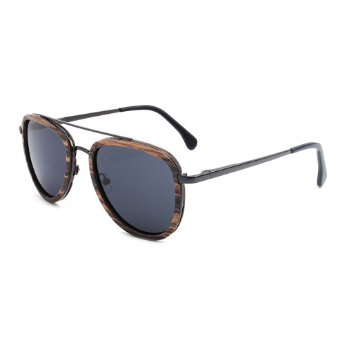 High Quality Wooden Sunglasses Aviator Metal Wooden Sunglasses Factory
