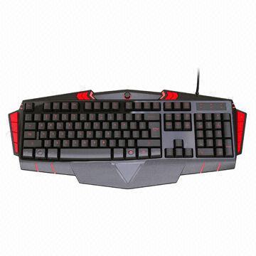 19 Hot-key Multimedia Keyboard with LED Backlight, Laser Keycaps