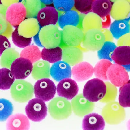 Pack pompom beads assortment