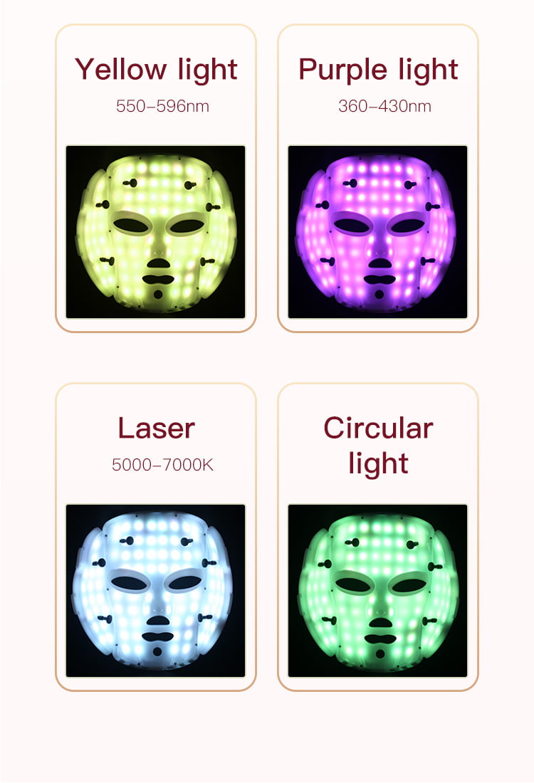 LED face and neck mask for at-home light therapy