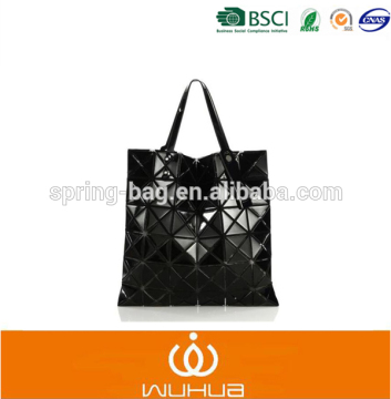 2016 Functional Shopping Bags New Material Block Diagram Tote bag PVC Waterproof Handbag Black