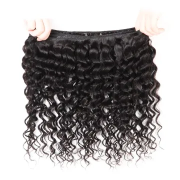 Wholesale Brazilian Hair Deep Wave Bundles Natural Color Human Hair Weaves Bundles Unprocessed Deep Wave Hair Extensions
