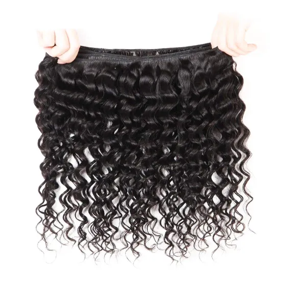 Wholesale Brazilian Hair Deep Wave Bundles Natural Color Human Hair Weaves Bundles Unprocessed Deep Wave Hair Extensions