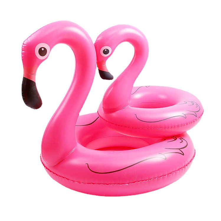 Çocuklar Yetişkin Şişme Flamingo Yüzmek Yüzük Plaj Yüzük