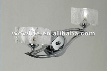 Iron and crystal wall lamp in chrome polished B1361-2