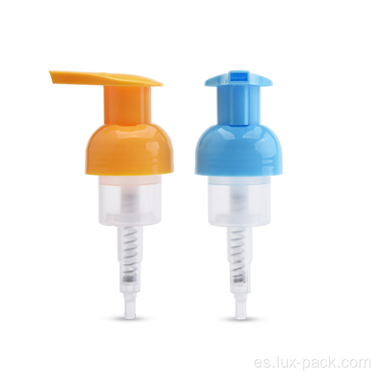 botella de bomba de espuma de plástico cosmético para color personalizado