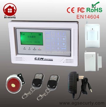 Touch Keypad LCD GSM alarm system wireless