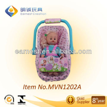 NEW Plastic doll with cradle for kid