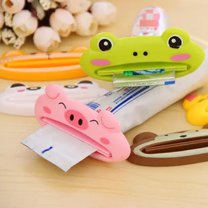1pcs Kids Children Toothpaste Dispenser Tools Animal Tooth Paste Tube Squeezer Toothpaste Rolling Holder Home Bathroom Supplies