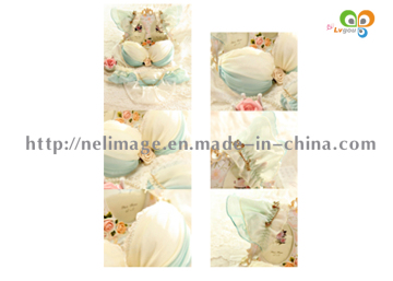 Burst Milk Flower Metal Lace Side Sexy Bra Set