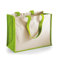 Wholesale light green jute gift handbag