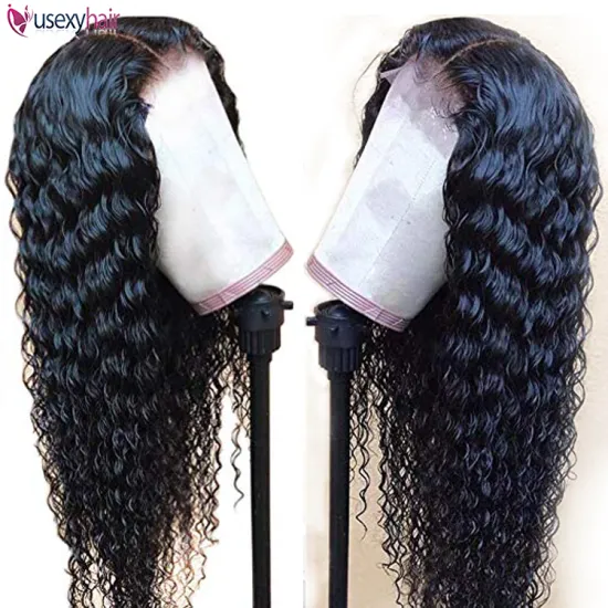 Raw brasilian hair 100% human wig vendors virgin human hair transparent lace frontal wigs 13x6 deep wave thin hd lace front wig