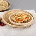 Cestino in bambù intrecciato a mano per servire e conservare il cibo