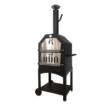 Freestanding outdoor High-end woodfired grill and charcoal pizza oven