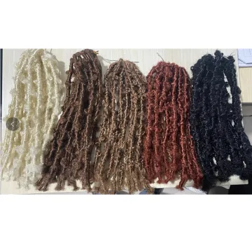 Onst  faux locks butterfly crochet 12" distressed faux in synthetic natutal butterfly locs hair butterflyLocs Passion Twist