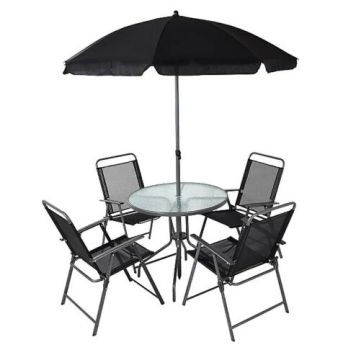 6 Piece Patio Garden Set - Outdoor Furniture Table and Chairs