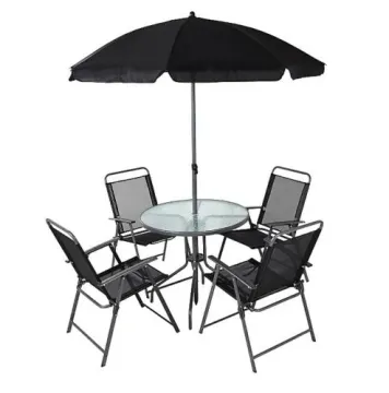 6 Piece Patio Garden Set - Outdoor Furniture Table and Chairs