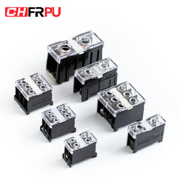 DIN Rail Fence Terminal Blocks in Series with Transparent Cover
