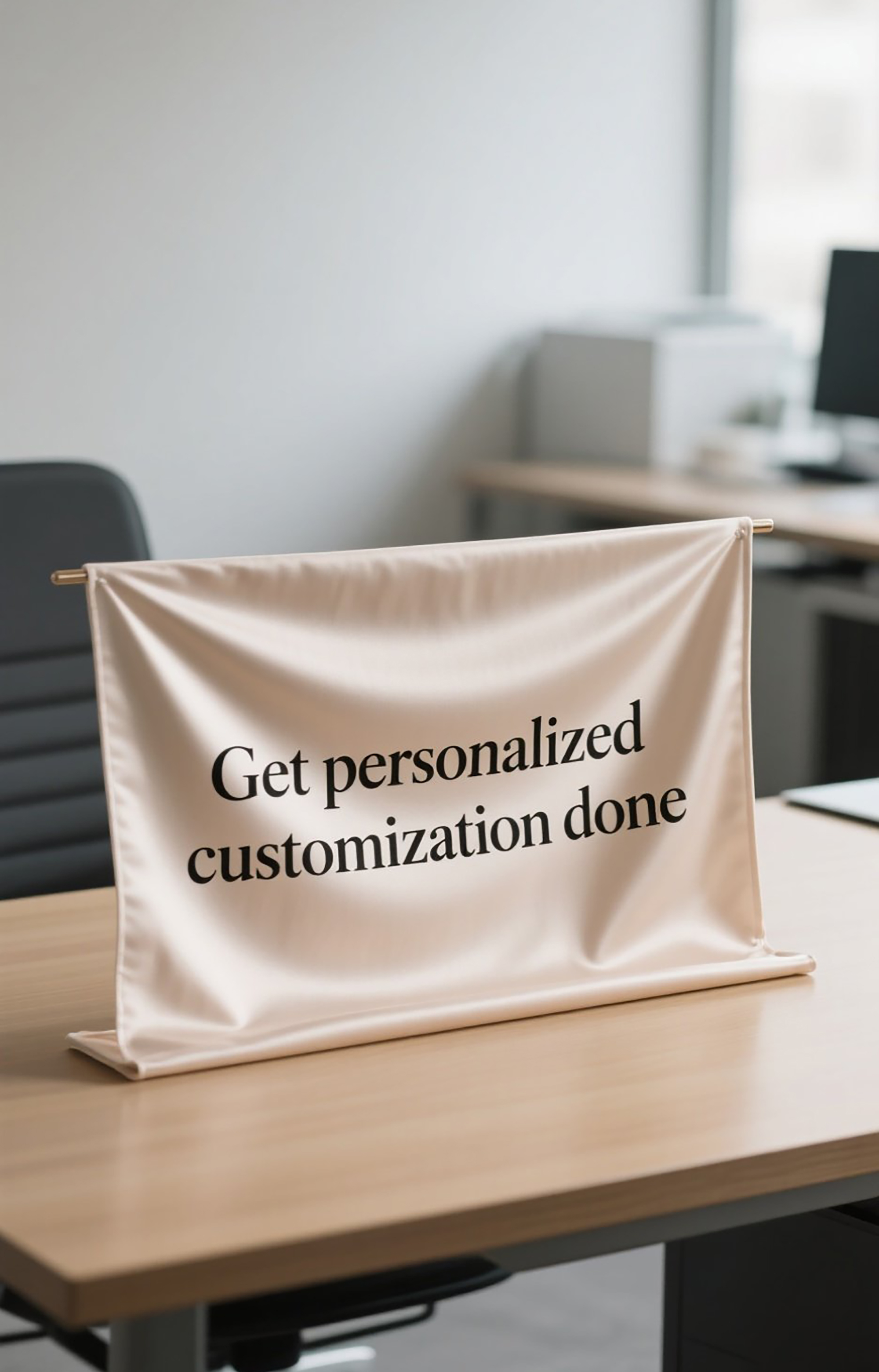 Polyester silk banner design