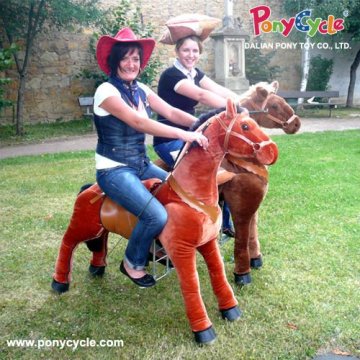 Amusement park equipment ride on horse