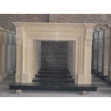 Carved Stone Fireplace Mantel