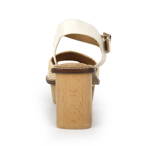 Raffia Root Woven High Heels