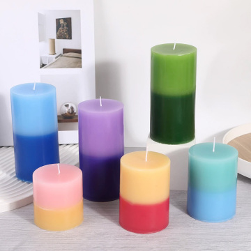 Double Color Soy Candle 3 inch pillar candles