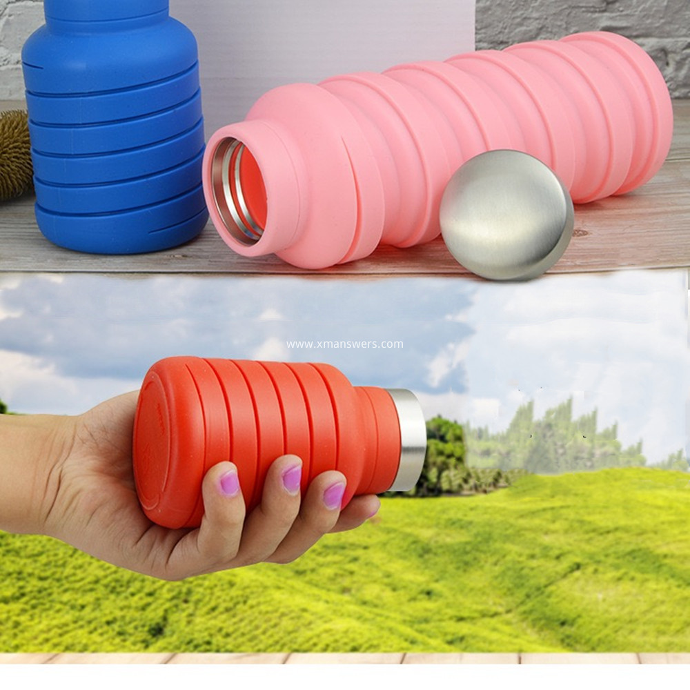 Retractable silicone sports water cup