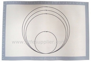 silicone pastry mat with measurements