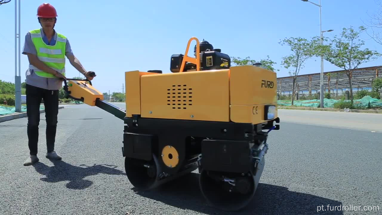 Vibrador de estrada compactador de rolo duplo à mão para asfalto FYL-800C