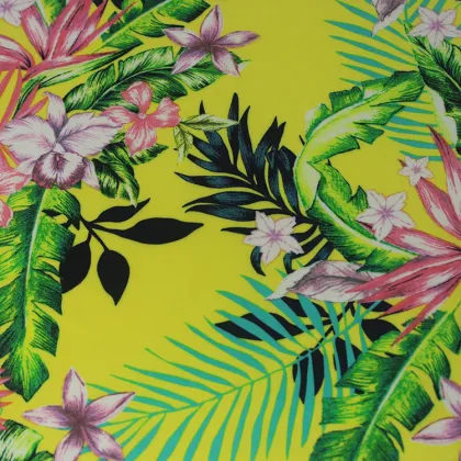 40s ecovero rayon poplin printed fabric