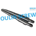 55/105 Twin Conical Screw and Barrel for Pipe, Sheet, Profiles, Foaming, Granulation