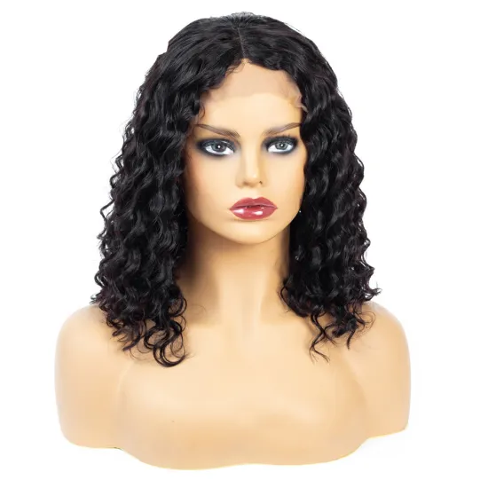 wholesale kinky curly hair wig peruvian human hair 150%Density lace front wig