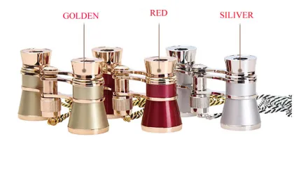 Best Selling 3x25 Opera Binoculars for Ladies - Gold Opera Glasses with Chain